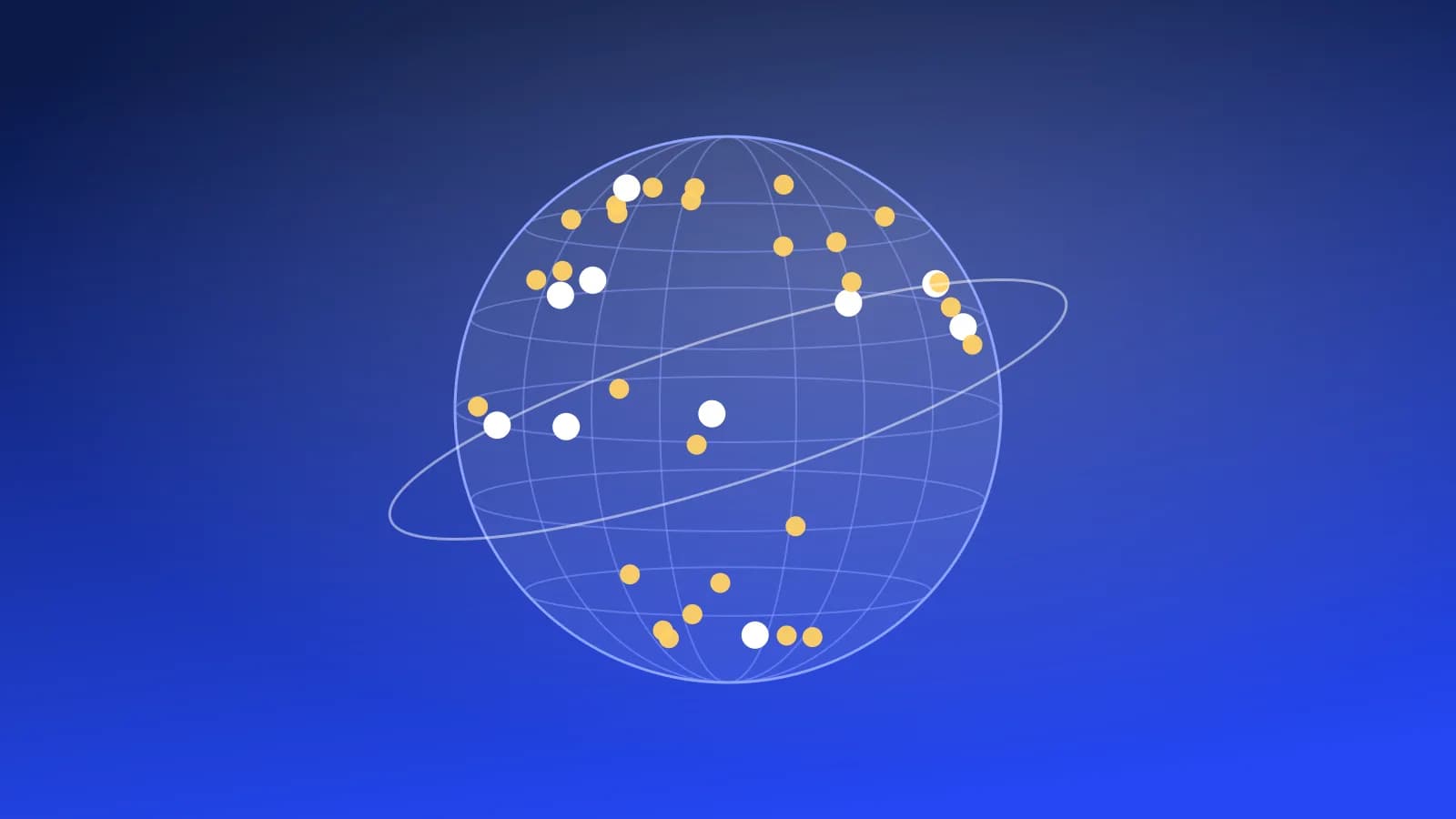 Abstract illustration of a globe dotted with survey points